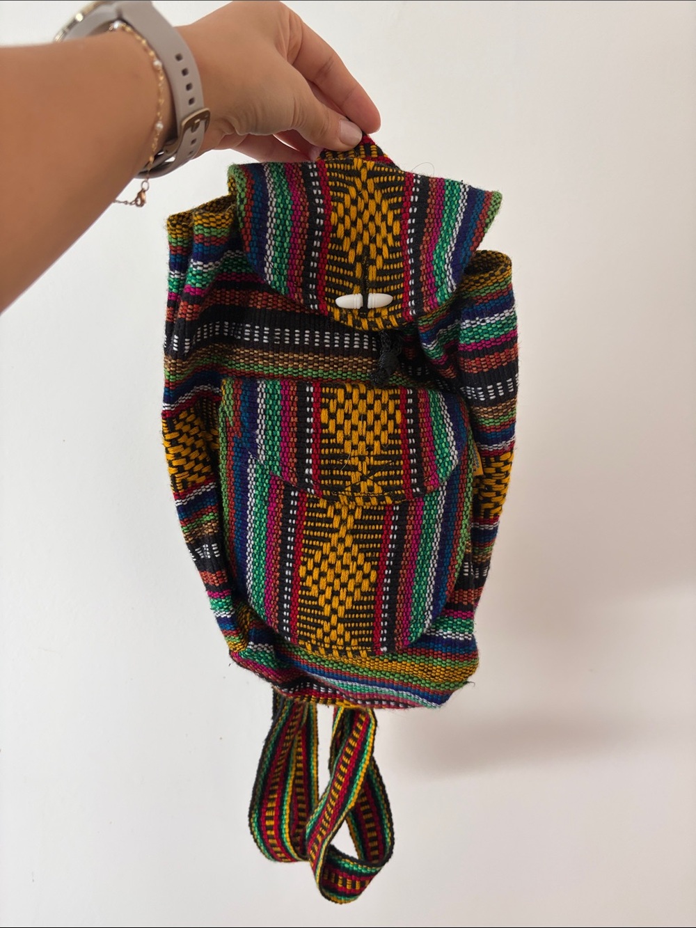 Handwoven Multicolor Ethnic Backpack